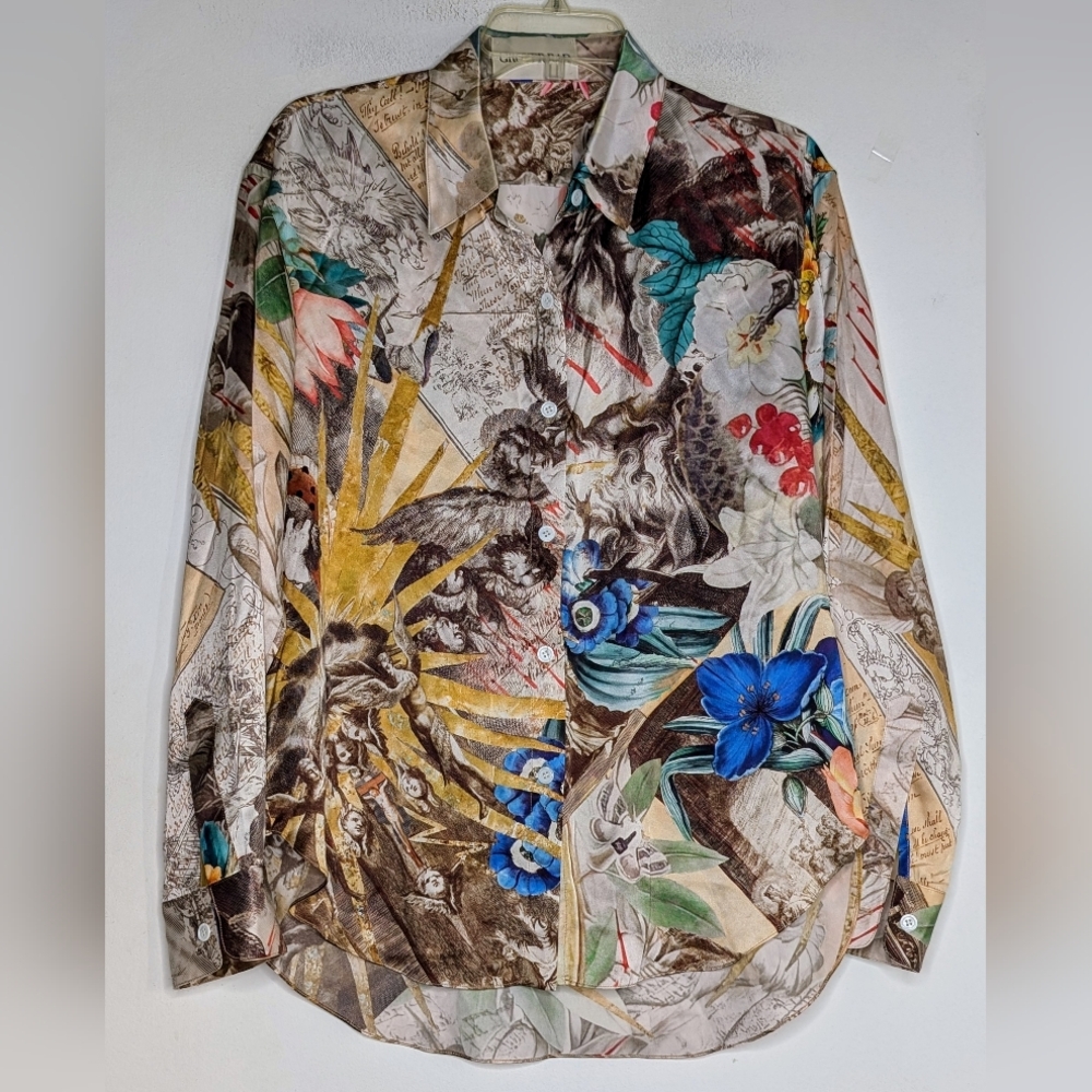 Grover Rad • Silk Printed Button Down Blouse